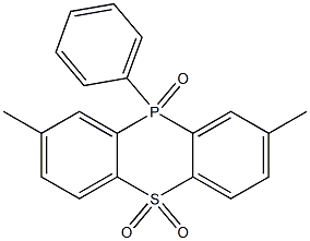 2,8-Dimethyl-10-phenyl-10H-phenothiaphosphine 5,5,10-trioxide结构式