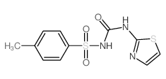 Benzenesulfonamide,4-methyl-N-[(2-thiazolylamino)carbonyl]-结构式