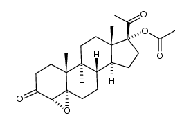 17-α acetoxy-4-chloro-4-pregnene-3,20-dione Structure