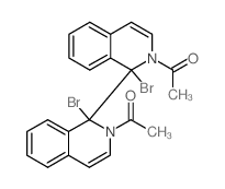 1,1'-Biisoquinoline,2,2'-diacetyl-1,1'-dibromo-1,1',2,2'-tetrahydro-, (?à)- (8CI) structure