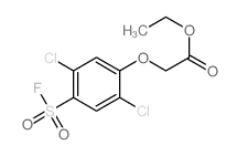 Acetic acid,2-[2,5-dichloro-4-(fluorosulfonyl)phenoxy]-, ethyl ester结构式