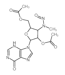 Inosine,3'-deoxy-3'-(methylnitrosamino)-, 2',5'-diacetate (8CI) Structure