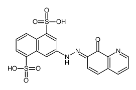 3-[2-(8-oxoquinolin-7-ylidene)hydrazinyl]naphthalene-1,5-disulfonic acid结构式