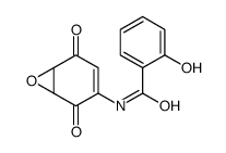 N-{2,5-dioxo-7-oxabicyclo[4.1.0]hept-3-en-3-yl}-2-hydroxybenzamide structure