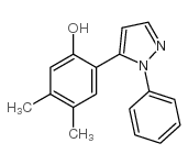 5-(4,5-DIMETHYL-2-HYDROXYPHENYL)-1-PHENYLPYRAZOLE结构式