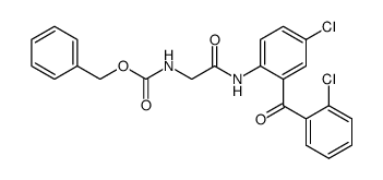 4-chloro-2-(o-chlorobenzoyl)-Nα-(benzyloxycarbonyl)glycinanilide结构式