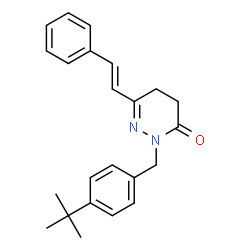 2-[4-(TERT-BUTYL)BENZYL]-6-STYRYL-4,5-DIHYDRO-3(2H)-PYRIDAZINONE structure