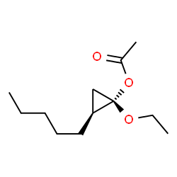 Cyclopropanol, 1-ethoxy-2-pentyl-, acetate, (1R,2R)-rel- (9CI) structure