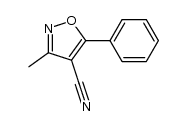 3-Methyl-5-phenyl-isoxazole-4-carbonitrile结构式