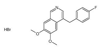 4-[(4-fluorophenyl)methyl]-6,7-dimethoxyisoquinolin-2-ium,bromide Structure