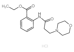 Benzoic acid,2-[[3-(4-morpholinyl)-1-oxopropyl]amino]-, ethyl ester, hydrochloride (1:1) structure