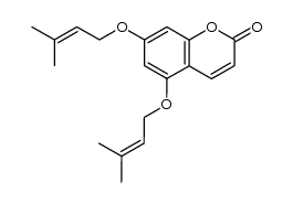 5,7-bis(3'-methyl-2'-butenyloxy)coumarin Structure