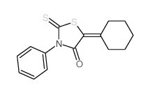 5-cyclohexylidene-3-phenyl-2-sulfanylidene-thiazolidin-4-one Structure