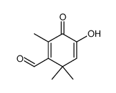 4-hydroxy-2,6,6-trimethyl-3-oxocyclohexa-1,4-dienecarbaldehyde结构式