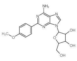 Adenosine,2-(4-methoxyphenyl)- (9CI) Structure