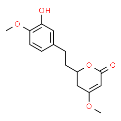 (6S)-4-Methoxy-6α-(3-hydroxy-4-methoxyphenethyl)-5,6-dihydro-2H-pyran-2-one Structure