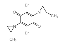 2,5-dibromo-3,6-bis(2-methylaziridin-1-yl)cyclohexa-2,5-diene-1,4-dione结构式