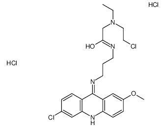 2-(2-chloroethyl-ethyl-amino)-N-[3-[(6-chloro-2-methoxy-acridin-9-yl)a mino]propyl]acetamide dihydrochloride Structure