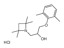 1-(2,6-dimethylphenoxy)-3-(2,2,4,4-tetramethylazetidin-1-ium-1-yl)propan-2-ol,chloride结构式
