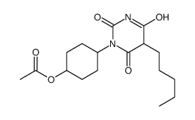 [4-(2,4,6-trioxo-5-pentyl-1,3-diazinan-1-yl)cyclohexyl] acetate结构式