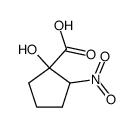 1-Hydroxy-2-nitro-cyclopentan-1-carbonsaeure结构式