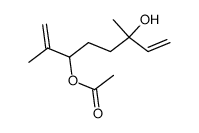 6-Acetoxy-3,7-dimethyl-octa-1,7-dien-3-ol结构式