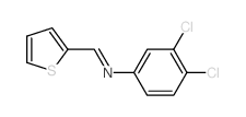 N-(3,4-dichlorophenyl)-1-thiophen-2-yl-methanimine结构式