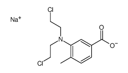 3-Bis(2-chloroethyl)amino-4-methylbenzoic acid sodium salt Structure