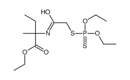 ethyl 2-[(2-diethoxyphosphinothioylsulfanylacetyl)amino]-2-methylbutanoate Structure