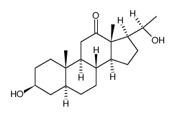 3β,20β-dihydroxy-5α-pregnan-12-one Structure