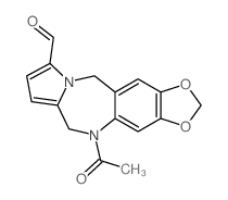 5-acetyl-5,11-dihydro-6H-[1,3]dioxolo[4',5':4,5]benzo[1,2-e]pyrrolo[1,2-a][1,4]diazepine-9-carbaldehyde Structure