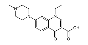 1-ethyl-1,4-dihydro-7-(4-methylpiperazinyl)-4-oxoquinoline-3-carboxylic acid Structure