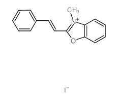 Benzoxazolium,3-methyl-2-(2-phenylethenyl)-, iodide (1:1)结构式