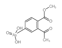 Benzoicacid, 2-acetyl-4-arsonoyl-, 1-methyl ester结构式