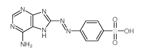 4-[(6-amino-5H-purin-8-yl)diazenyl]benzenesulfonic acid Structure