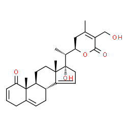 (22R)-17,22,27-Trihydroxy-1-oxoergosta-2,5,14,24-tetren-26-oic acid δ-lactone picture