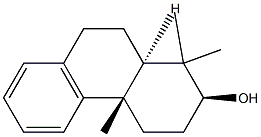 1,1,4aβ-Trimethyl-1,2,3,4,4a,9,10,10aα-octahydrophenanthrene-2β-ol Structure