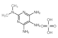 N2,N2-dimethylpyrimidine-2,4,5,6-tetramine; sulfuric acid structure