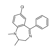 7-chloro-1,2-dimethyl-5-phenyl-2,3-dihydro-1,4-benzodiazepine结构式