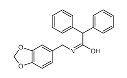 N-(1,3-benzodioxol-5-ylmethyl)-2,2-diphenylacetamide Structure