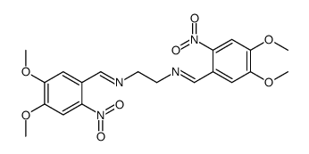 1-(4,5-dimethoxy-2-nitrophenyl)-N-[2-[(4,5-dimethoxy-2-nitrophenyl)methylideneamino]ethyl]methanimine Structure