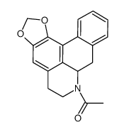 (7R)-6,7,7a,8-Tetrahydro-7-acetyl-5H-benzo[g]-1,3-benzodioxolo[6,5,4-de]quinoline Structure