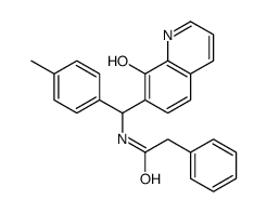 N-[(8-hydroxyquinolin-7-yl)-(4-methylphenyl)methyl]-2-phenylacetamide Structure