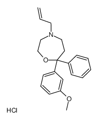 4-Allyl-7-(3-methoxy-phenyl)-7-phenyl-[1,4]oxazepane; hydrochloride Structure