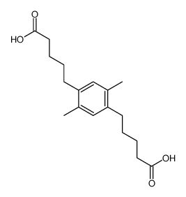 5-[4-(4-carboxybutyl)-2,5-dimethylphenyl]pentanoic acid Structure