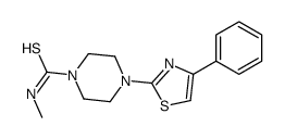 1-Piperazinecarbothioamide,N-methyl-4-(4-phenyl-2-thiazolyl)-(9CI) structure