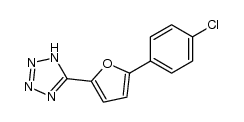 5-[5-(4-chloro-phenyl)-furan-2-yl]-1(2)H-tetrazole Structure