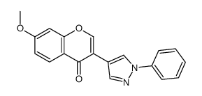 7-methoxy-3-(1-phenylpyrazol-4-yl)chromen-4-one Structure