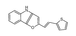 2-(2-thiophen-2-ylethenyl)-4H-furo[3,2-b]indole结构式