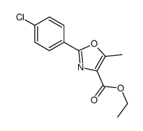 ethyl 2-(4-chlorophenyl)-5-methyl-1,3-oxazole-4-carboxylate Structure